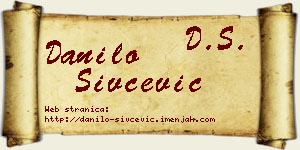 Danilo Sivčević vizit kartica